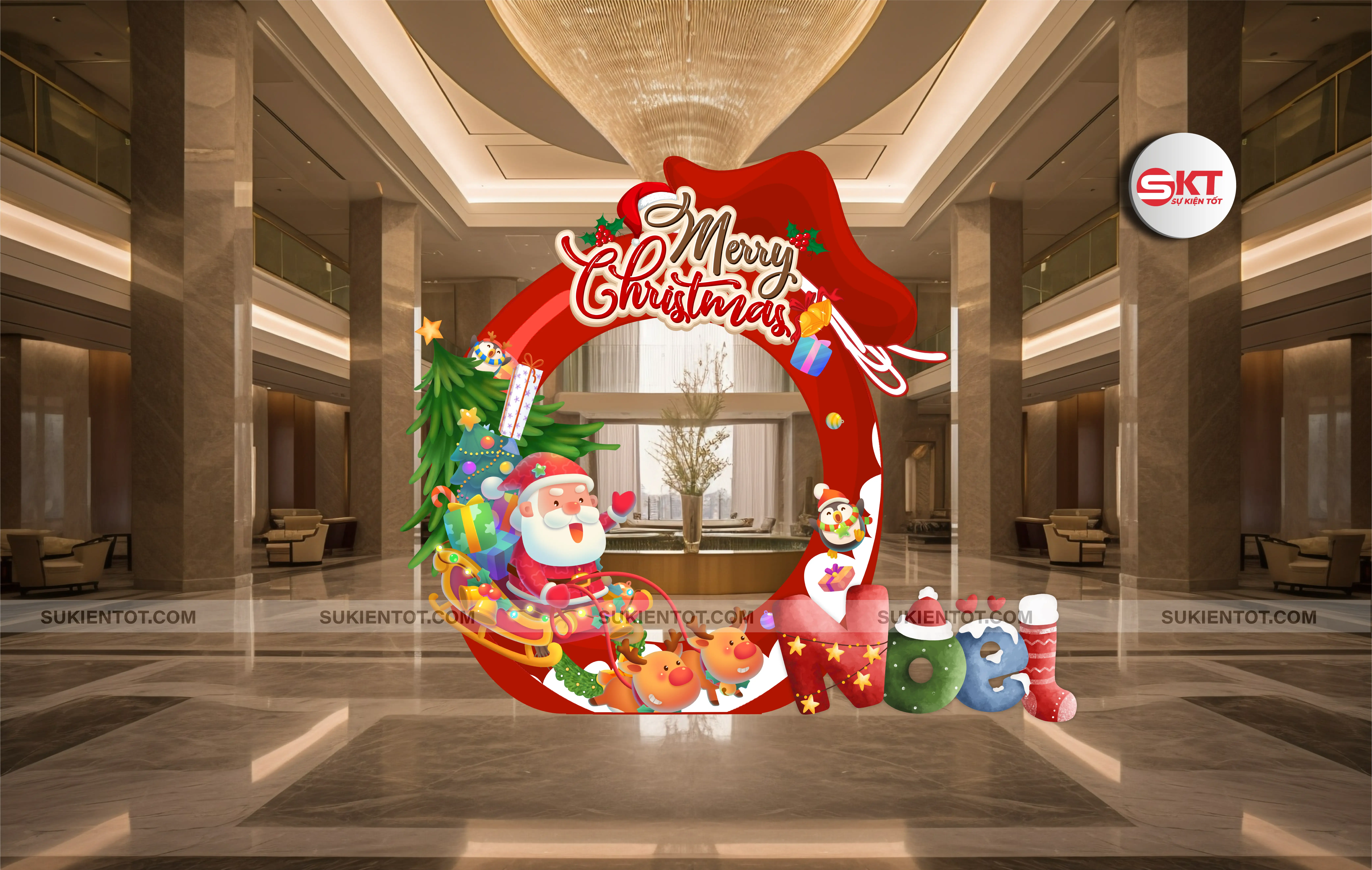 File thiết kế Noel tone đỏ N04