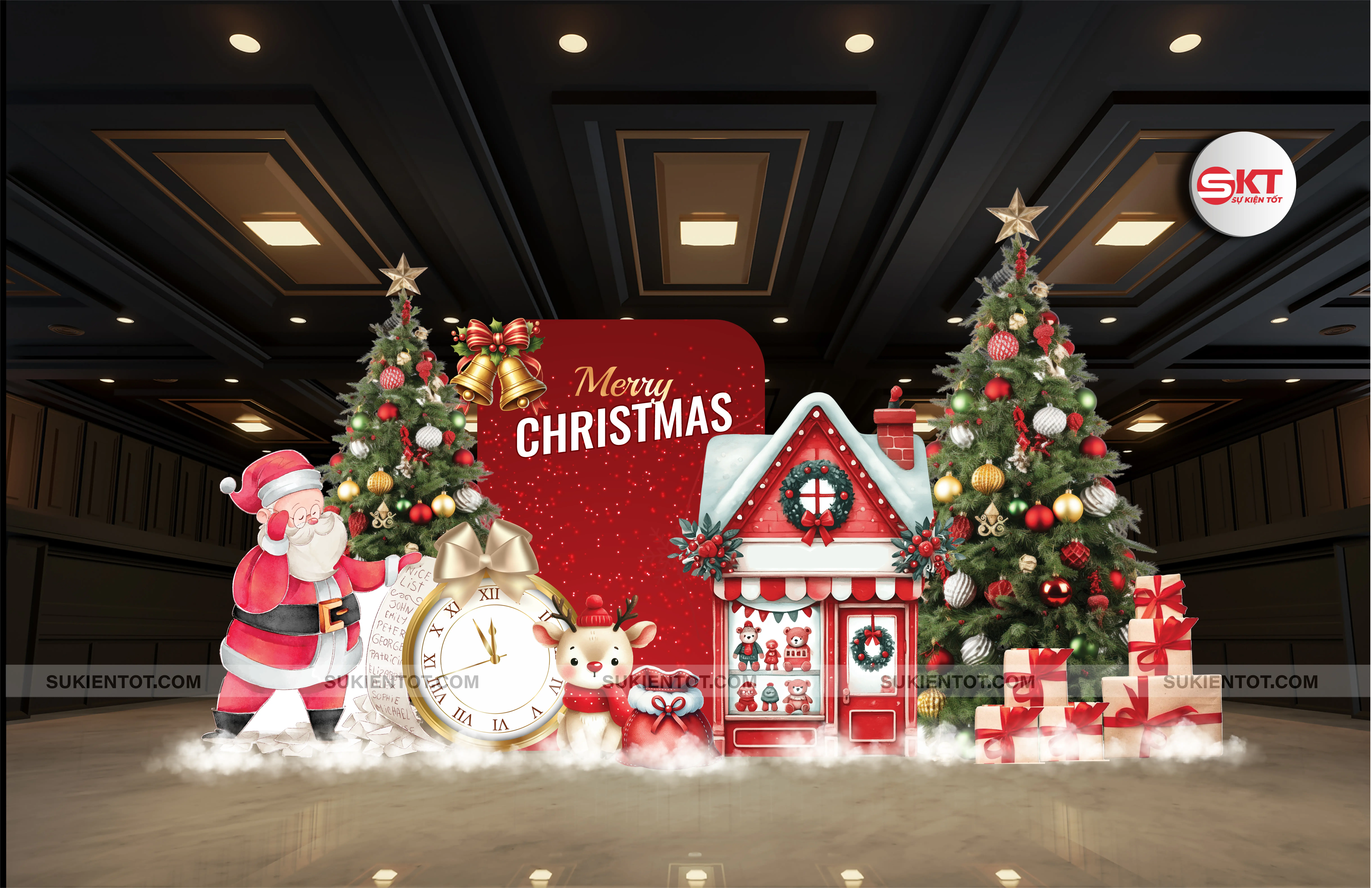 File thiết kế Noel tone đỏ N05
