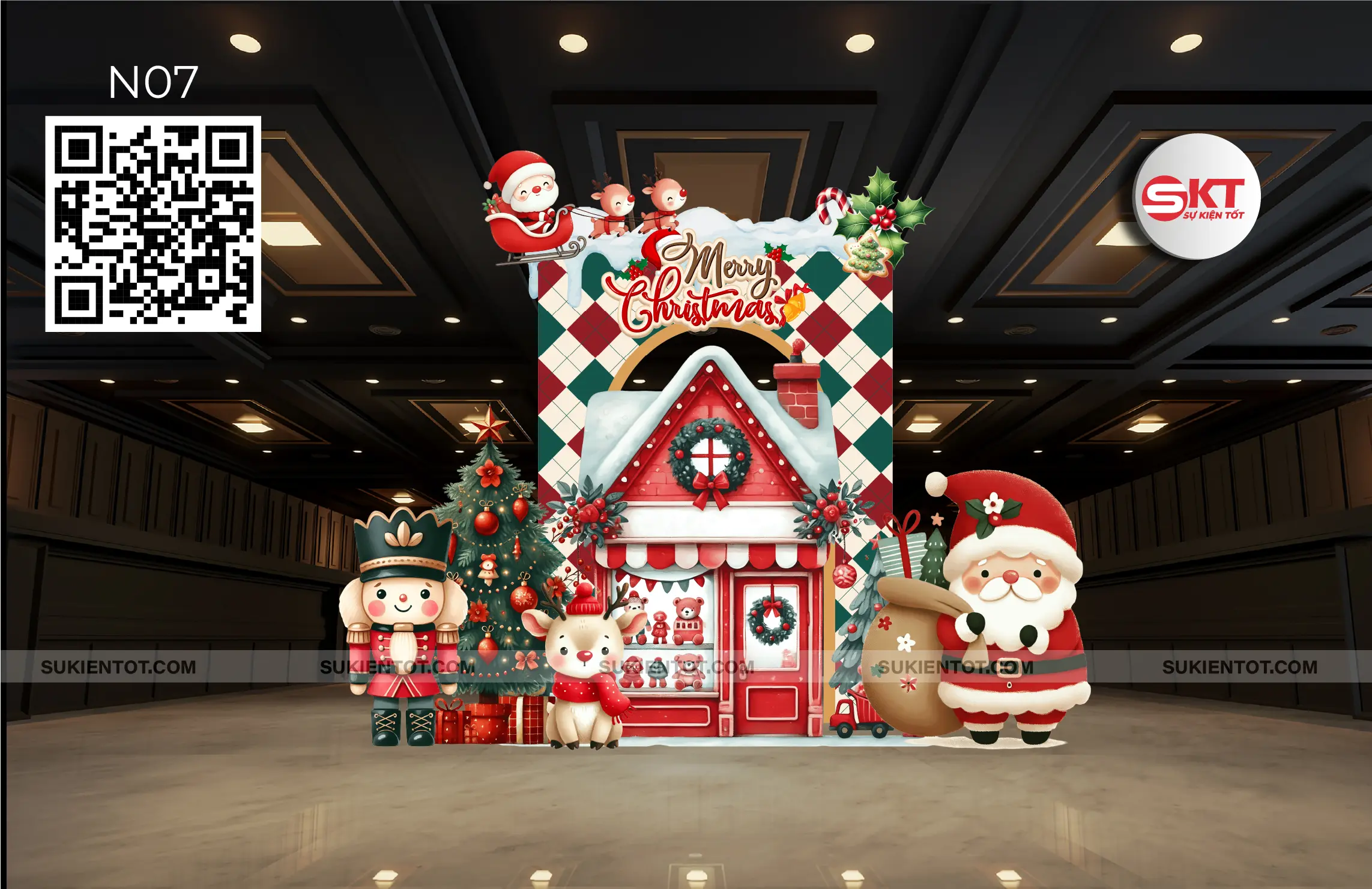 File thiết kế Noel tone đỏ N07