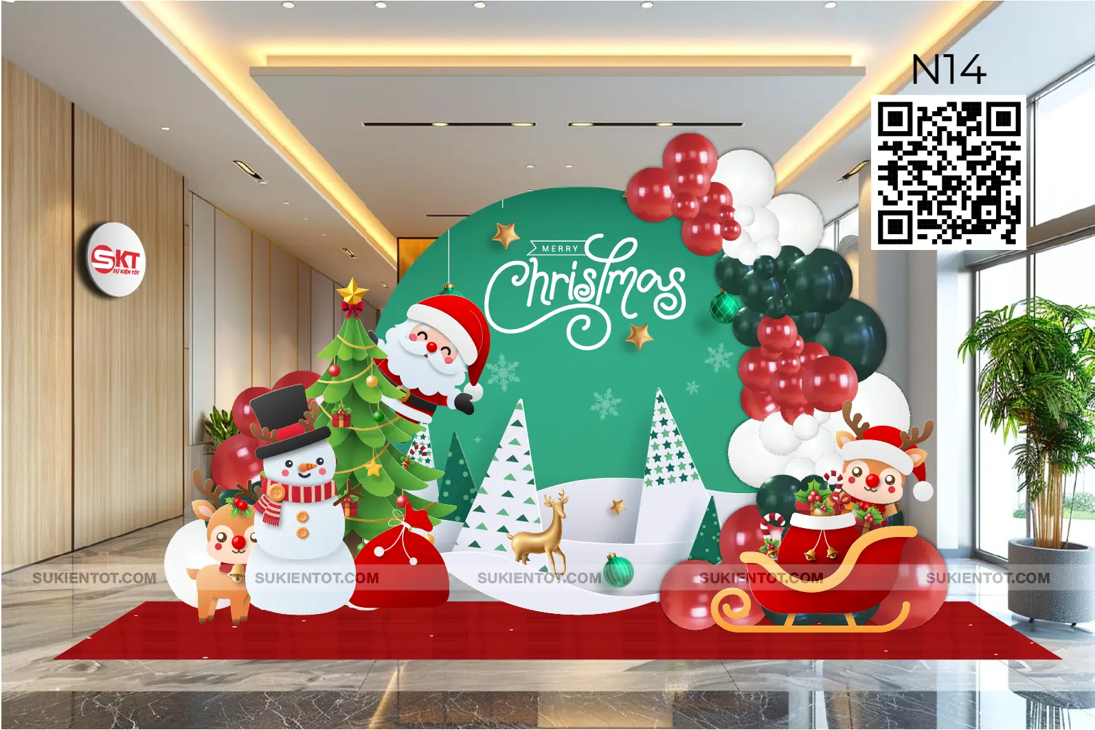 File thiết kế Noel tone đỏ N14