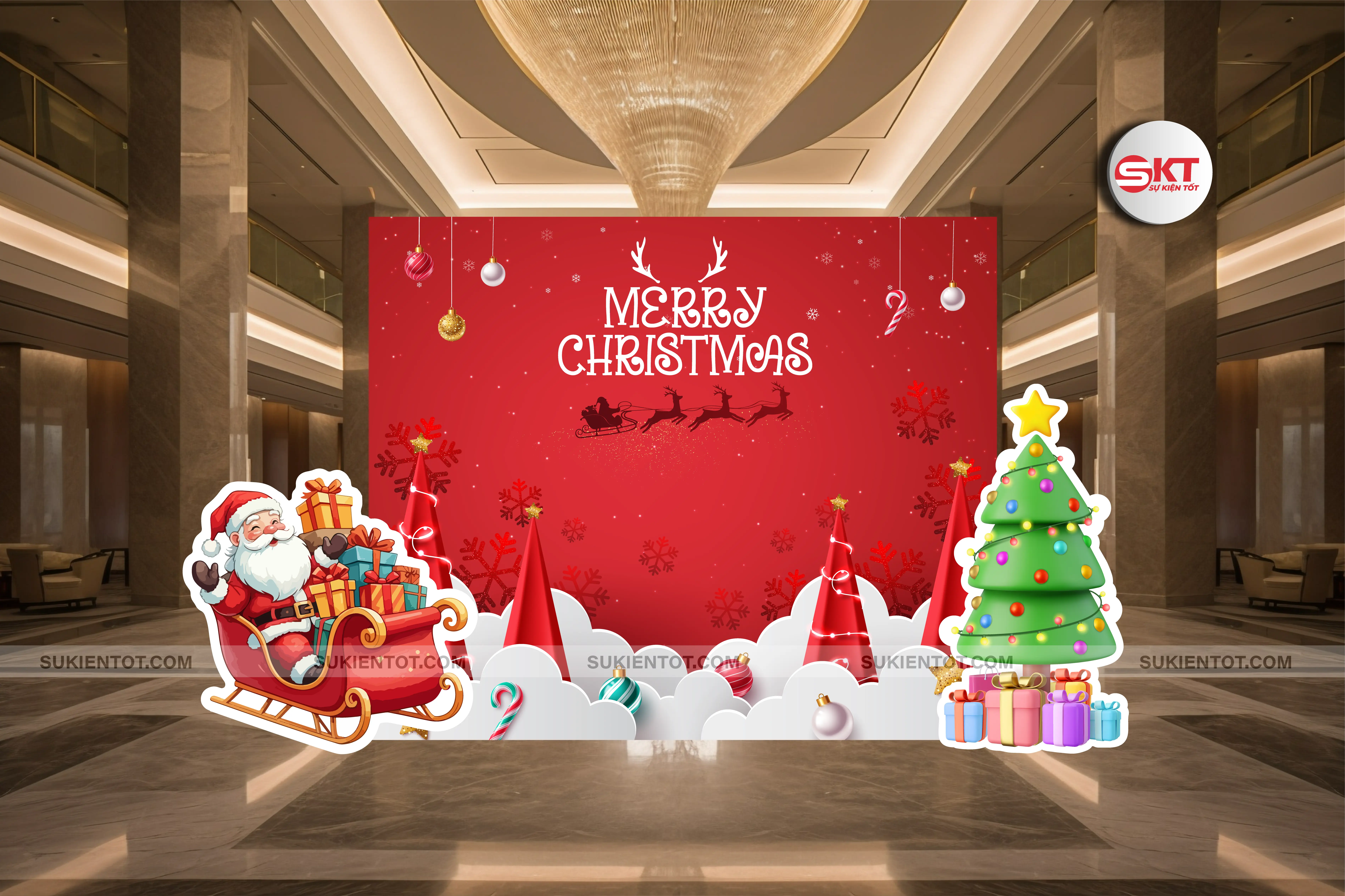 File thiết kế Noel tone đỏ N16