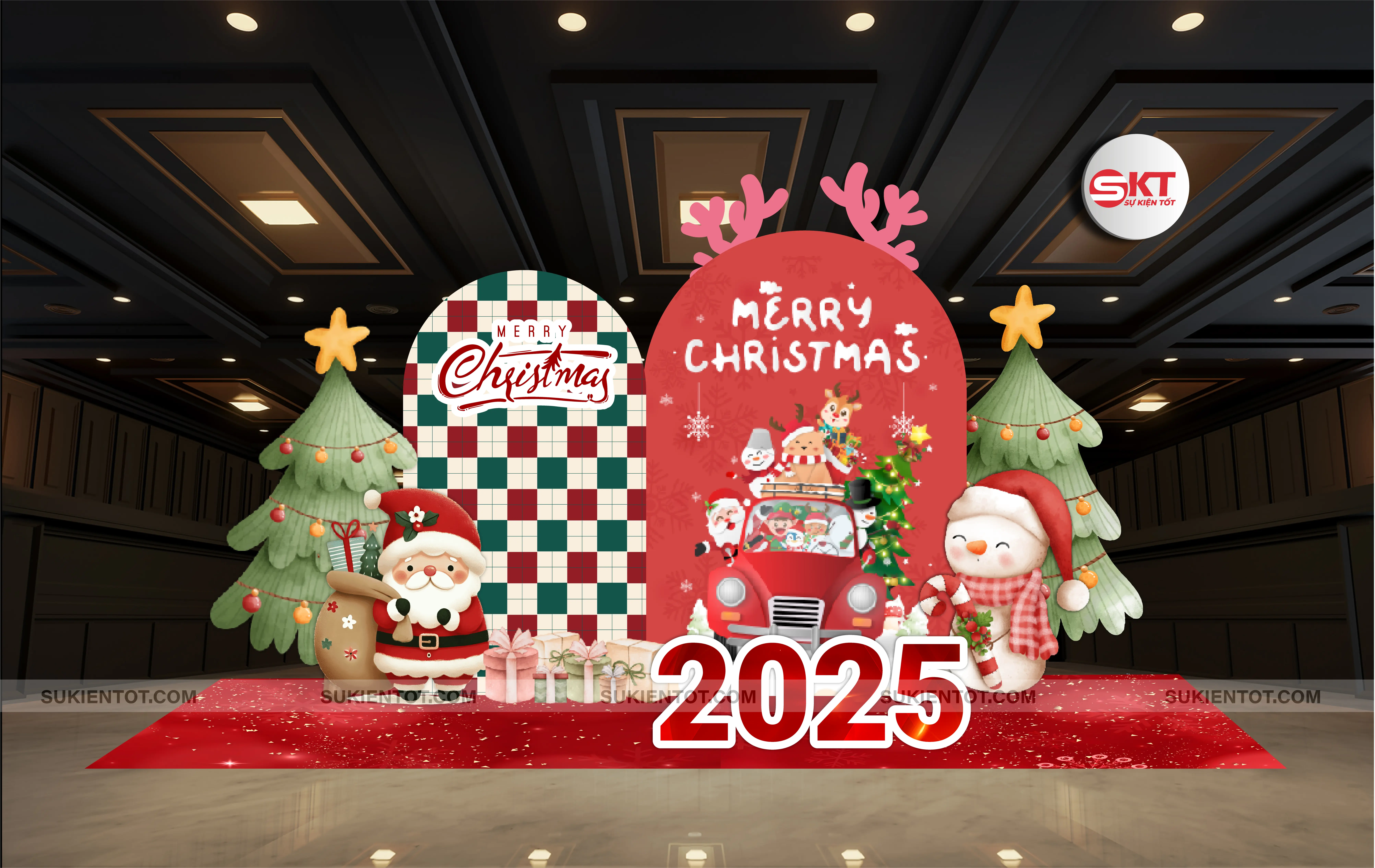 File thiết kế Noel tone đỏ N017