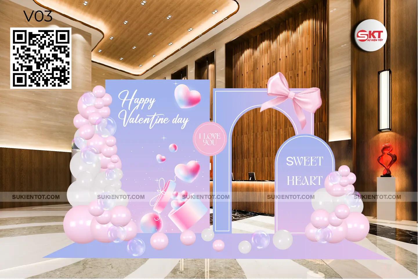 file thiết kết valentine tone hồng xanh V03