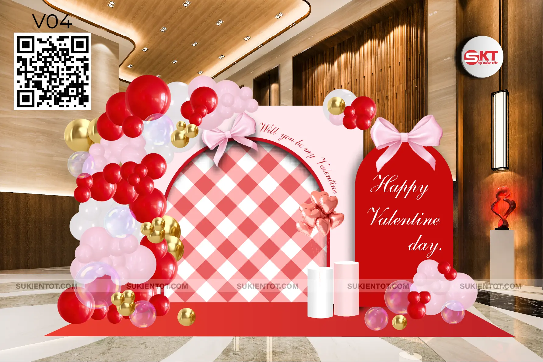 file thiết kết valentine tone đỏ V04
