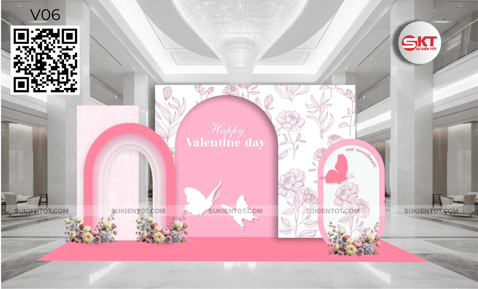 file thiết kết valentine tone hồng V06