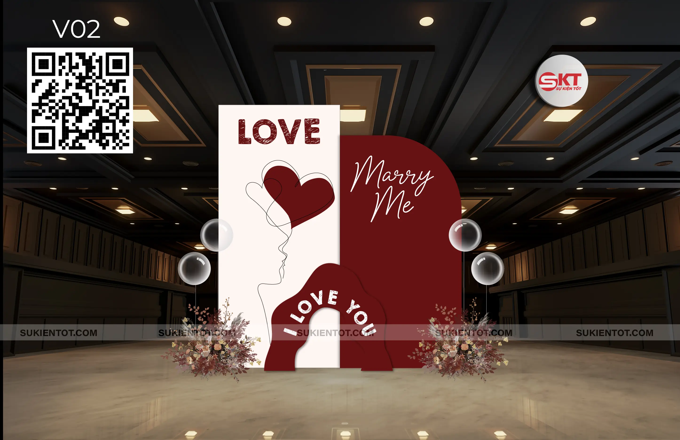 File thiết kế valentine tone đỏ V02