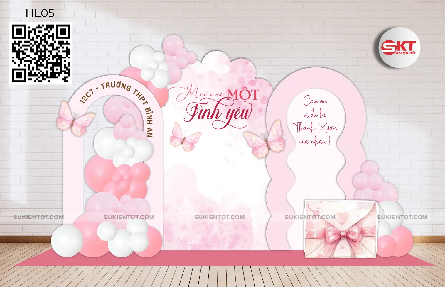 File thiết kế họp lớp tone hồng HL05