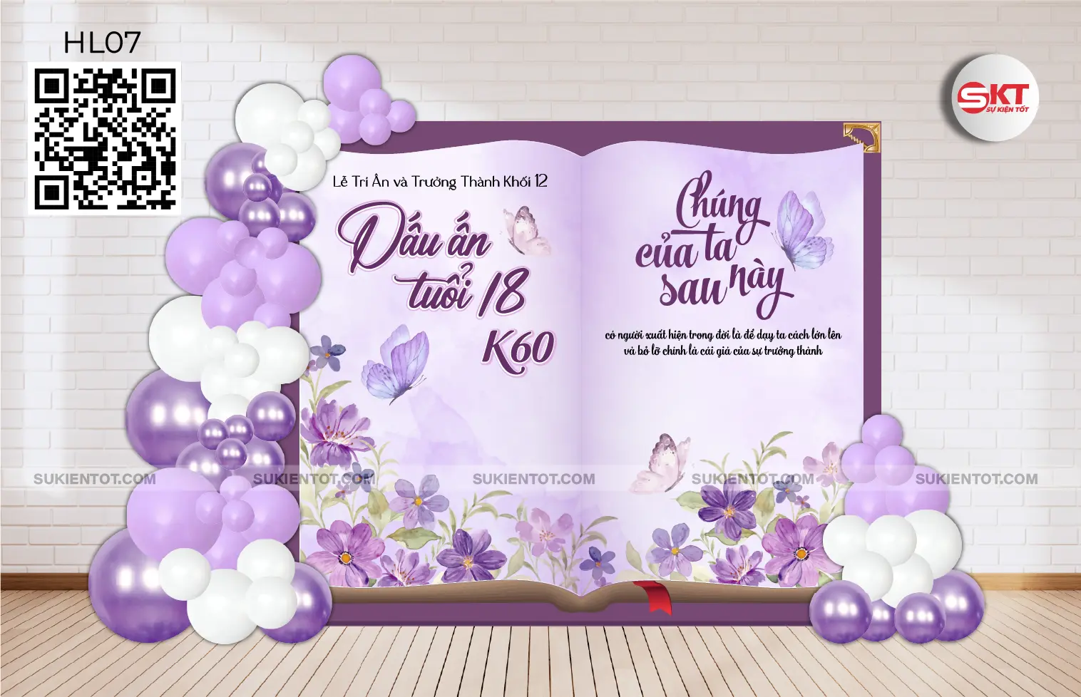 File thiết kế họp lớp tone tím HL07