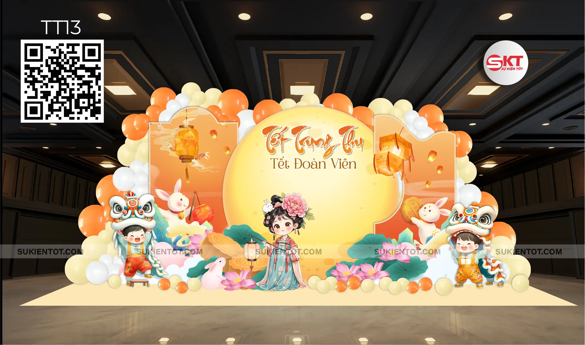 File thiết kế Trung Thu tone vàng TT13