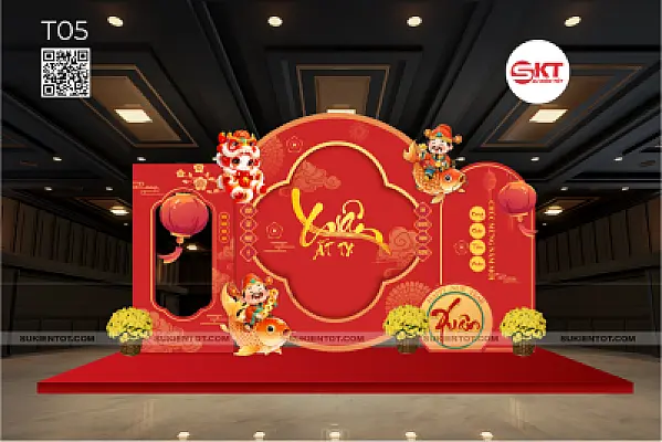 File thiết kế Tết tone đỏ T05