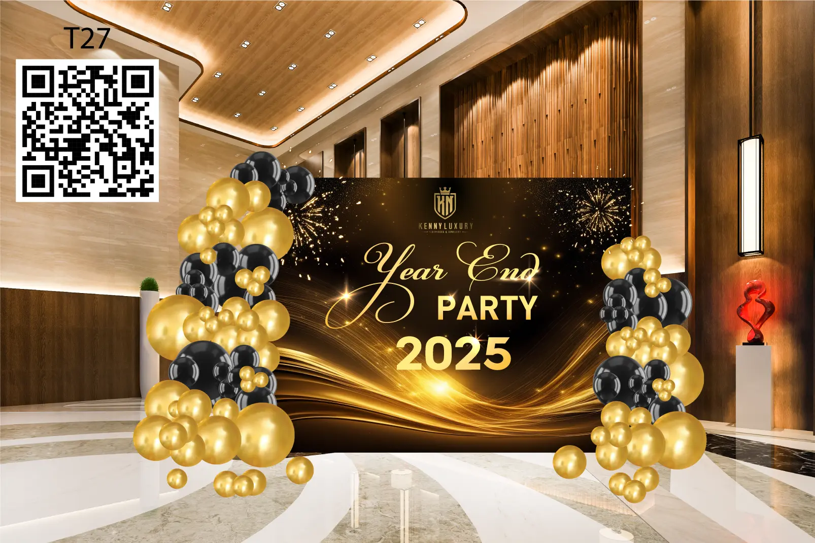 File thiết kế Tết tone đen vàng gold T27