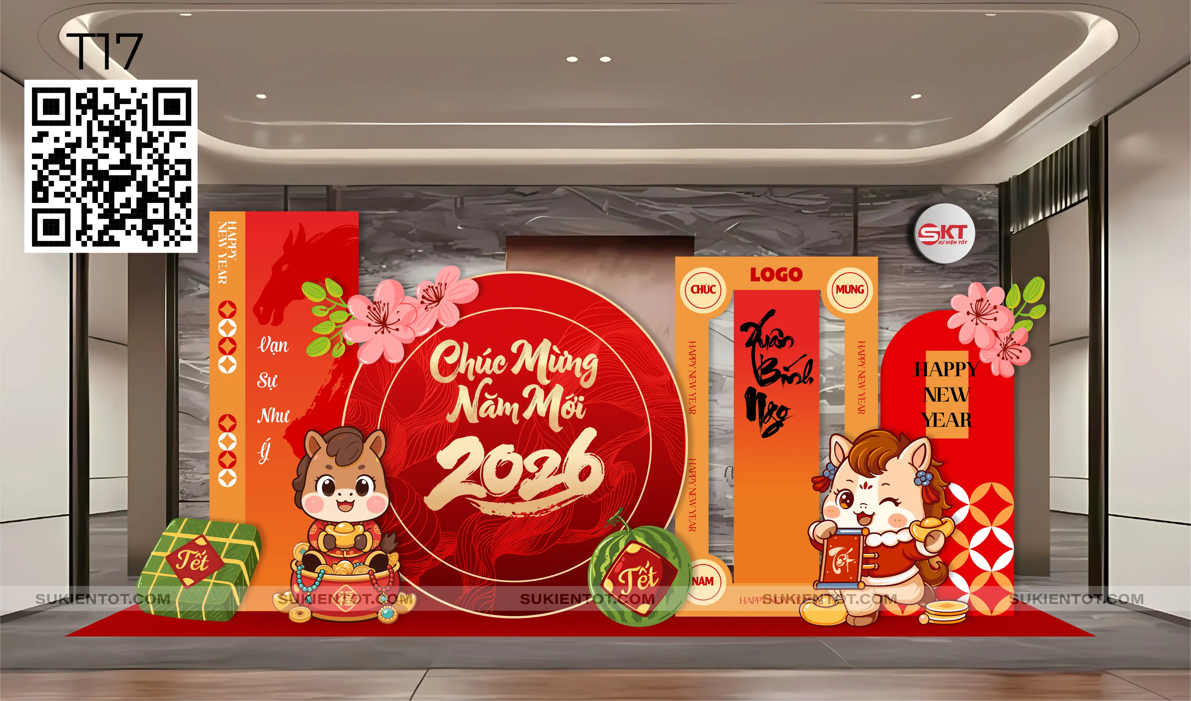 File thiết kế Tết tone đỏ T17