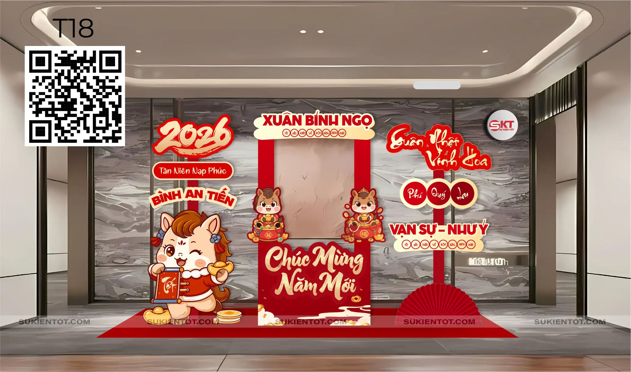 File thiết kế Tết tone đỏ T18