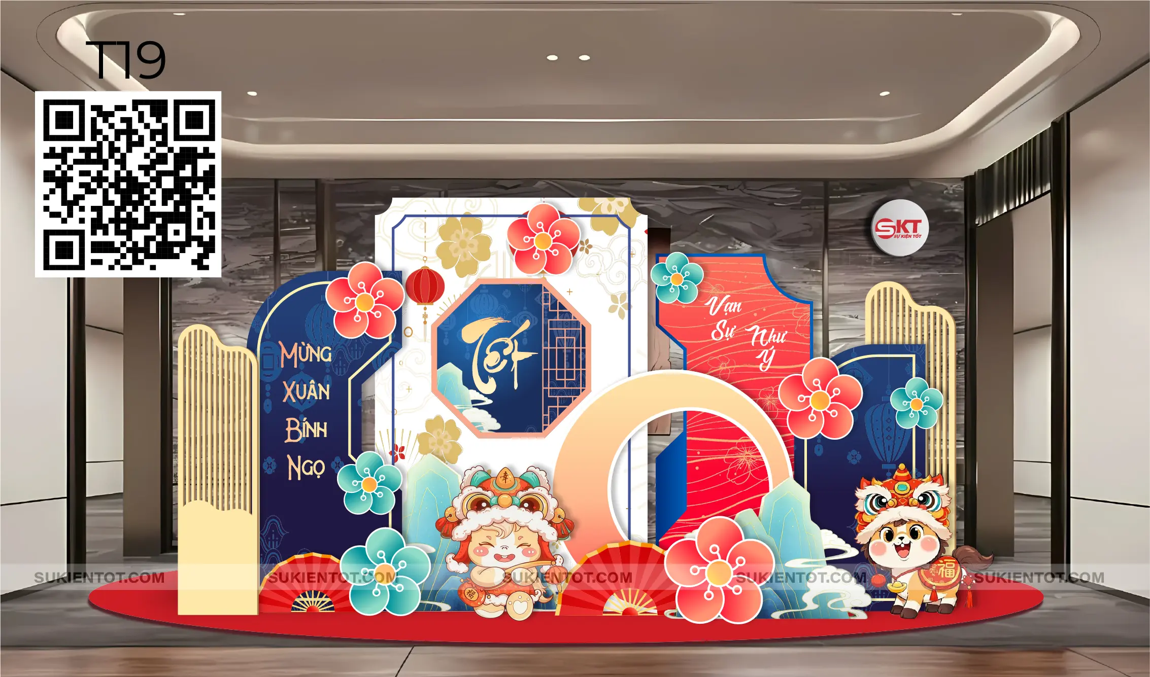 File thiết kế Tết tone đỏ T19