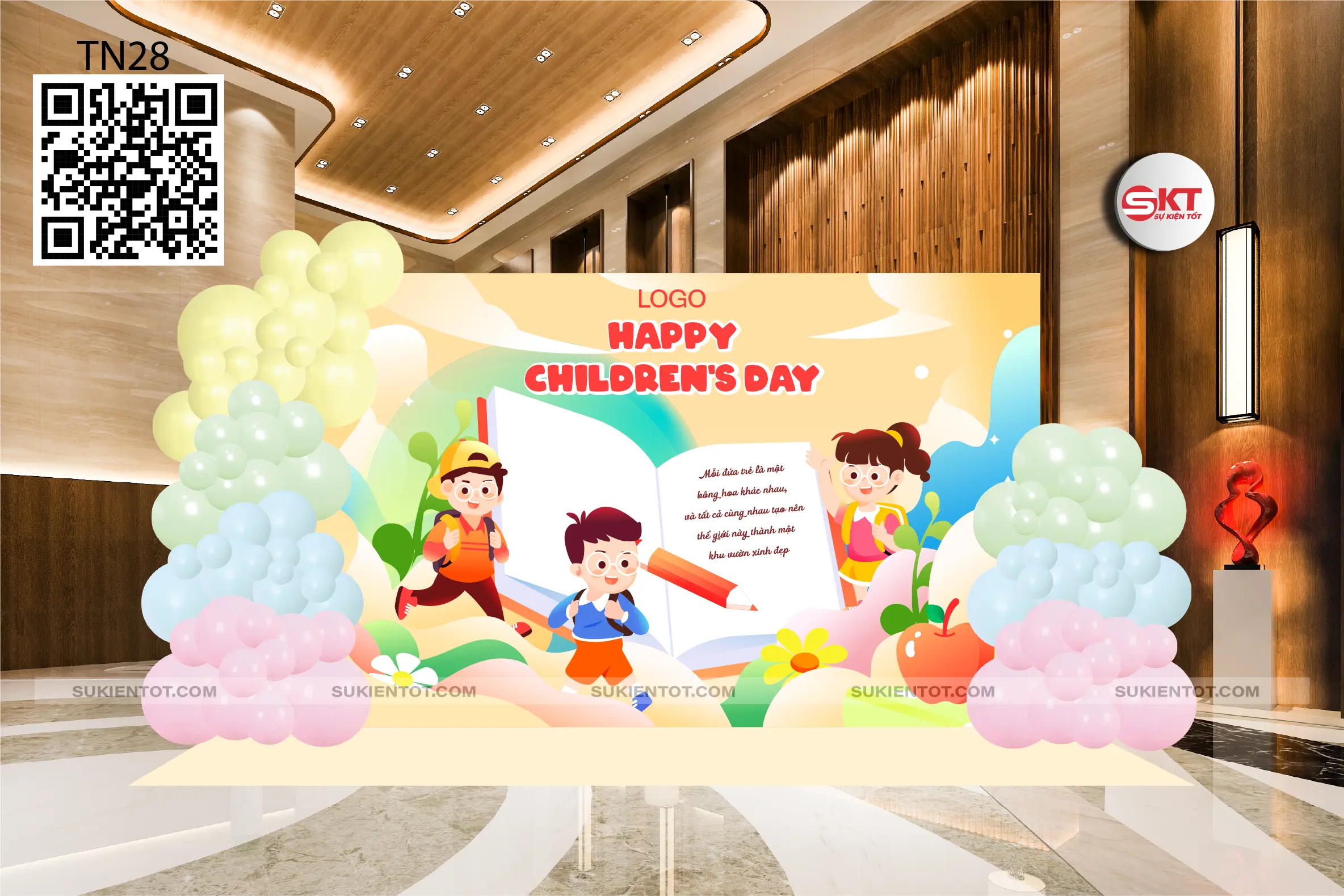 File thiết kế Quốc Tế Thiếu Nhi nhiều màu sắc TN28