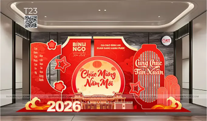 File thiết kế Tết tone đỏ T23