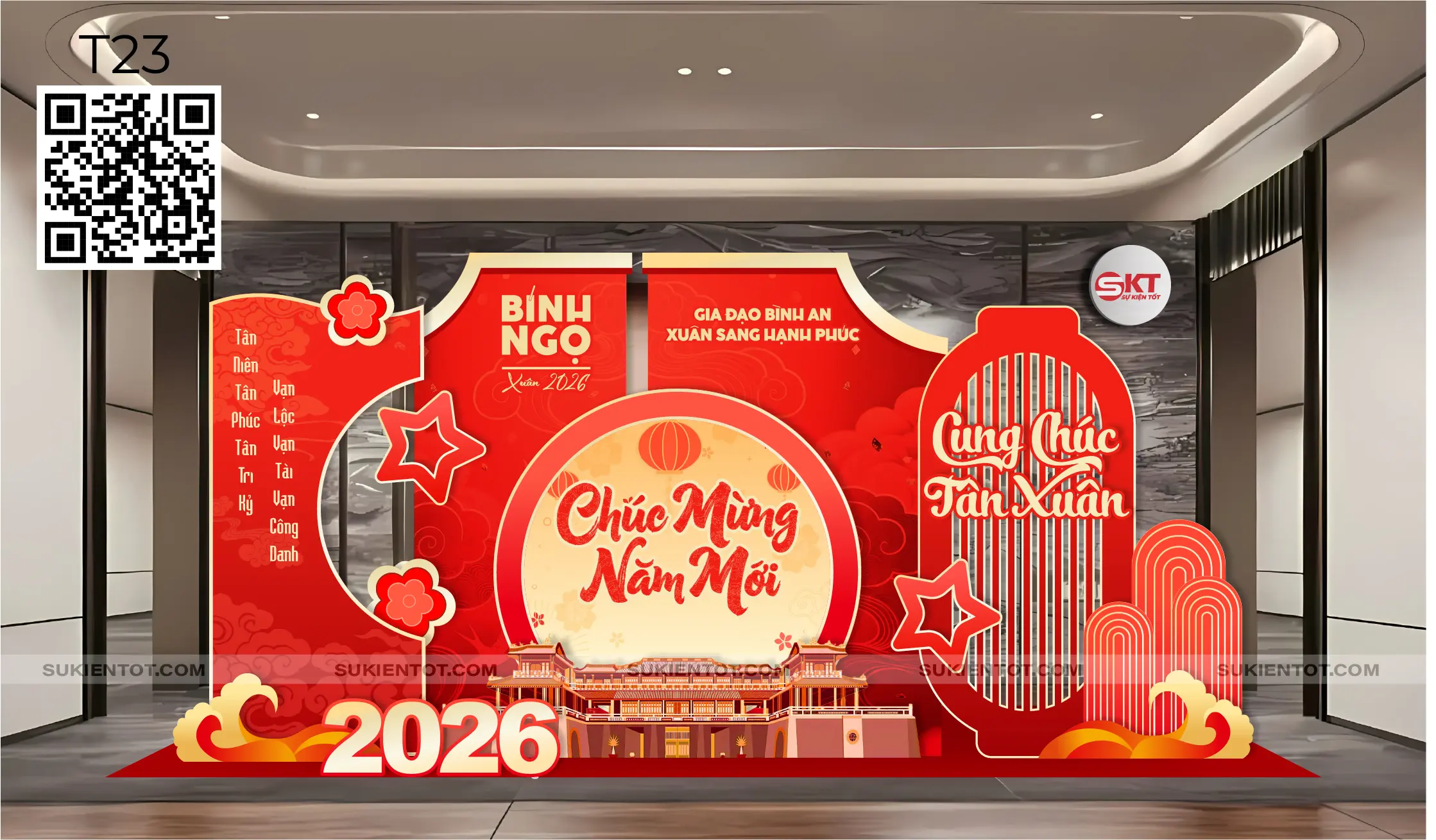 File thiết kế Tết tone đỏ T23