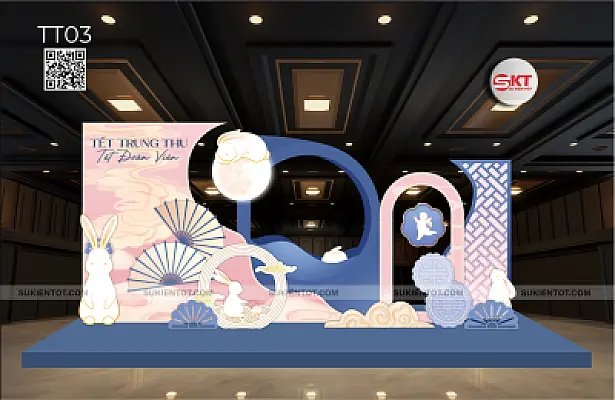 File thiết kế Trung Thu tone hồng xanh TT03