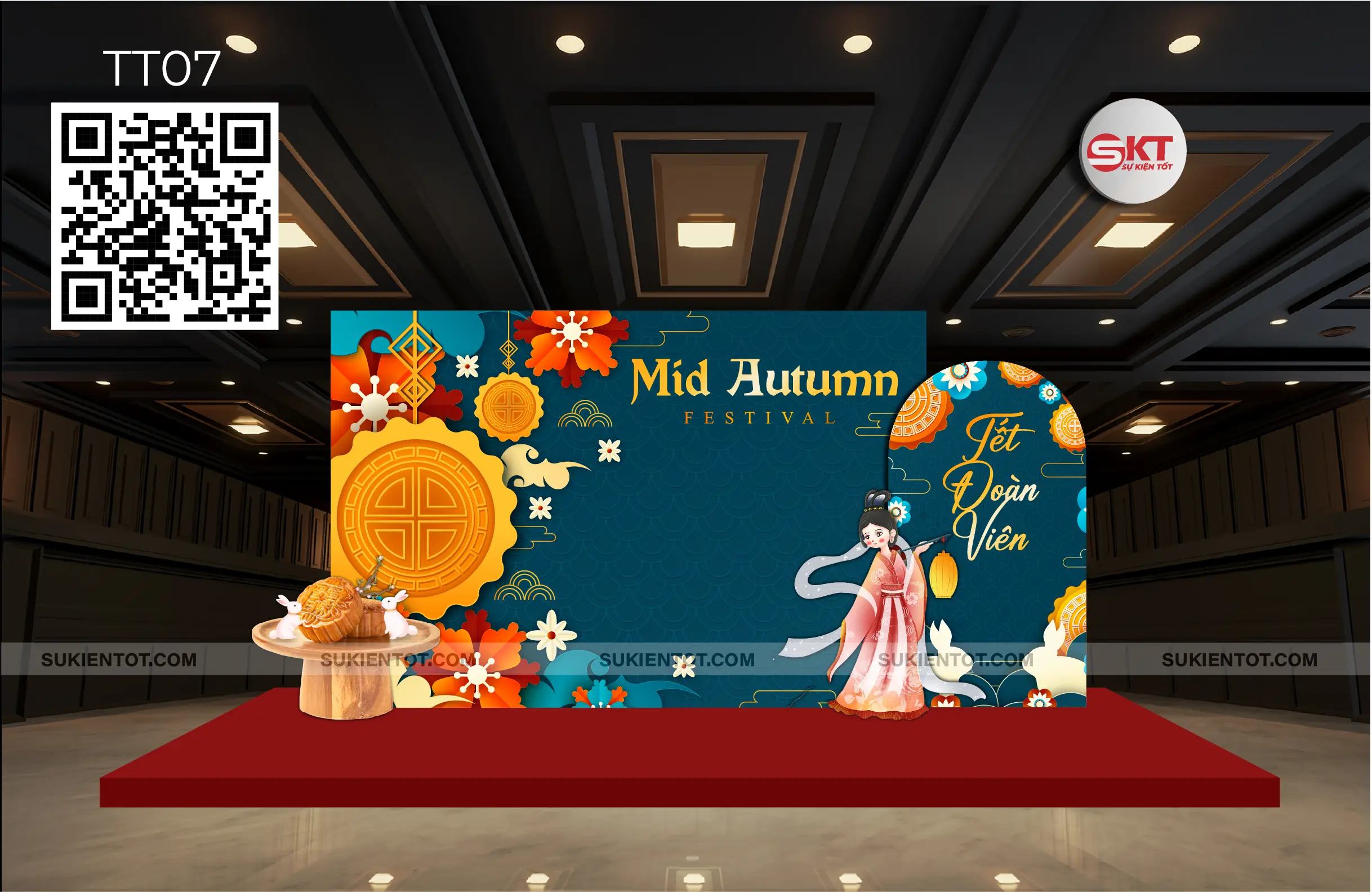 File thiết kế Trung Thu tone xanh TT07