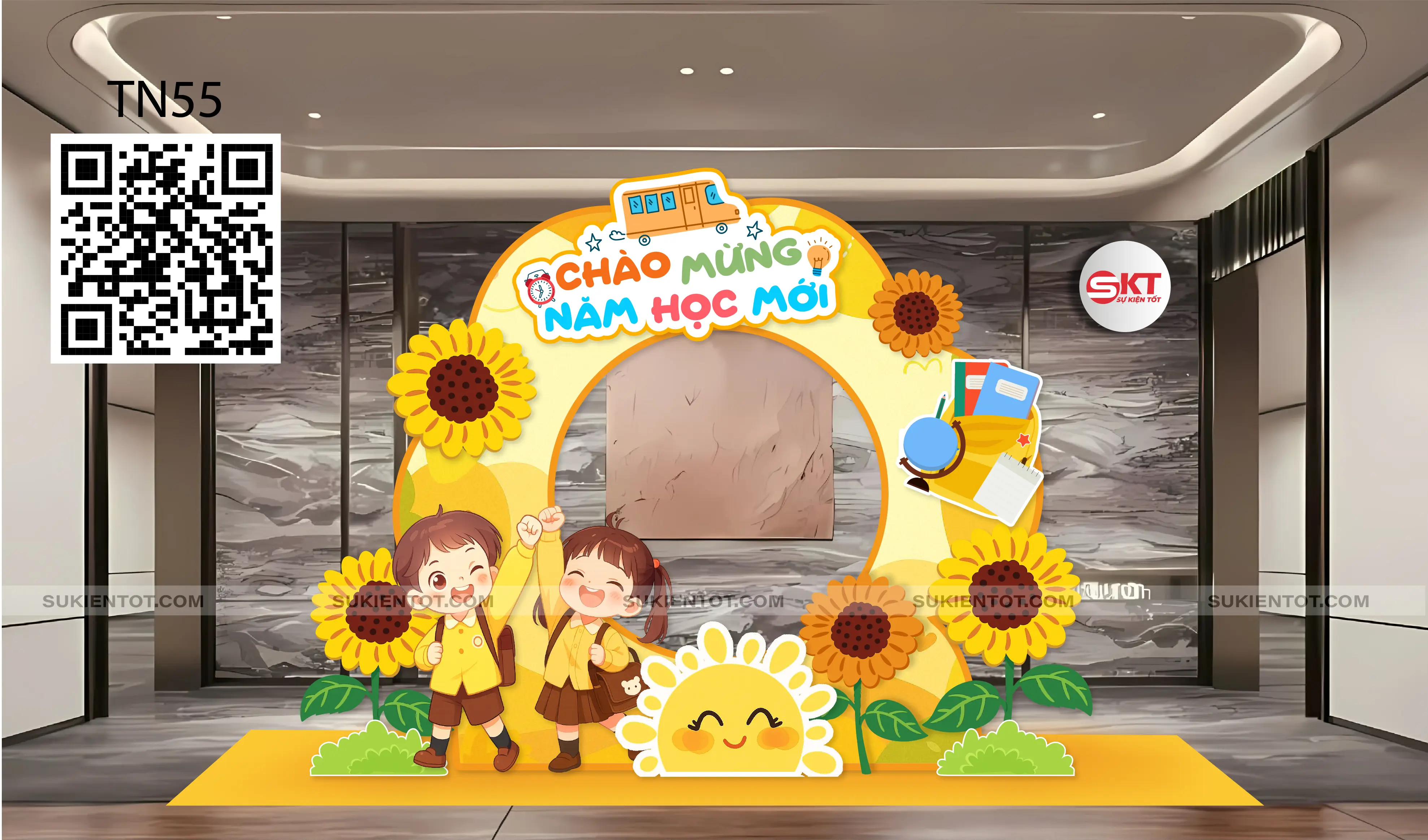 File thiết kế Quốc Tế Thiếu Nhi tone vàng TN55