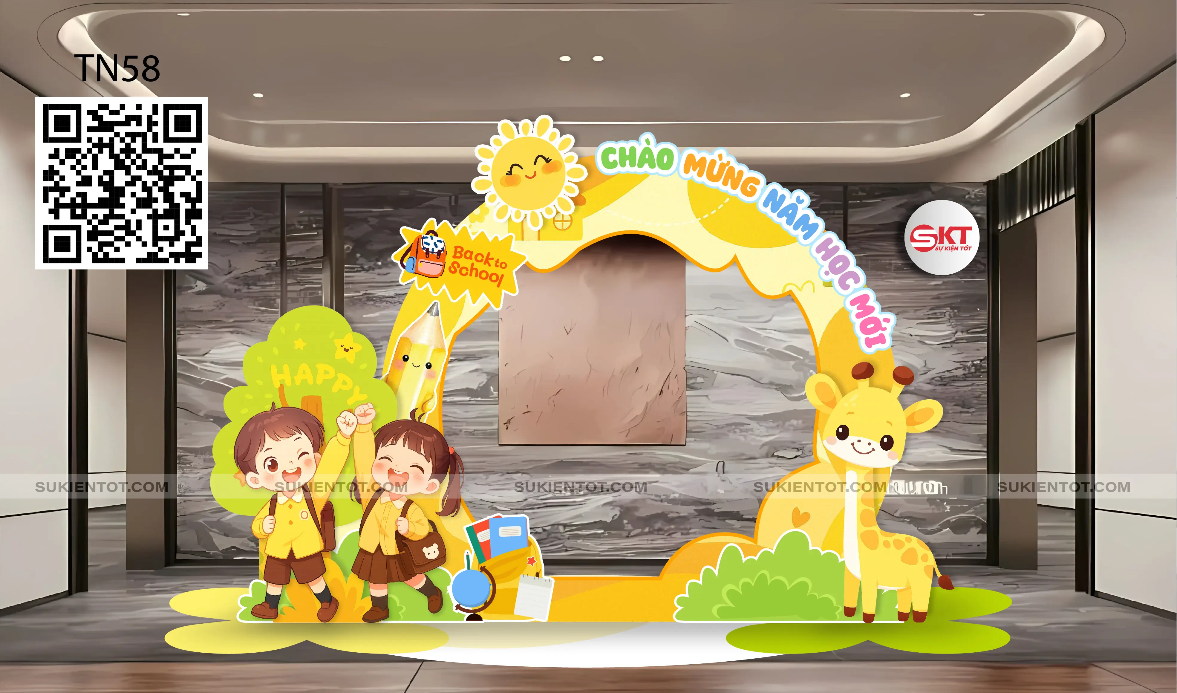 File thiết kế Quốc Tế Thiếu Nhi tone vàng TN58