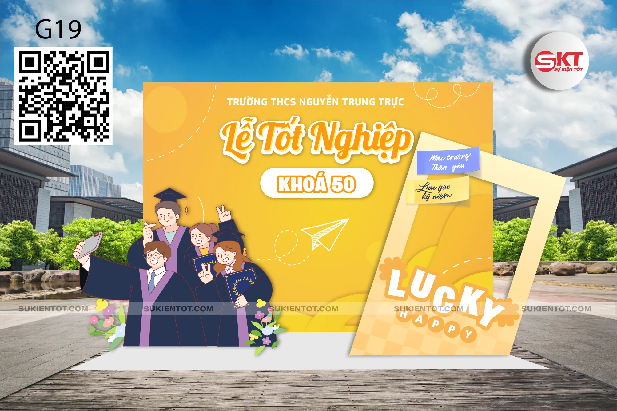 File thiết kế lễ tốt nghiệp tone vàng G19