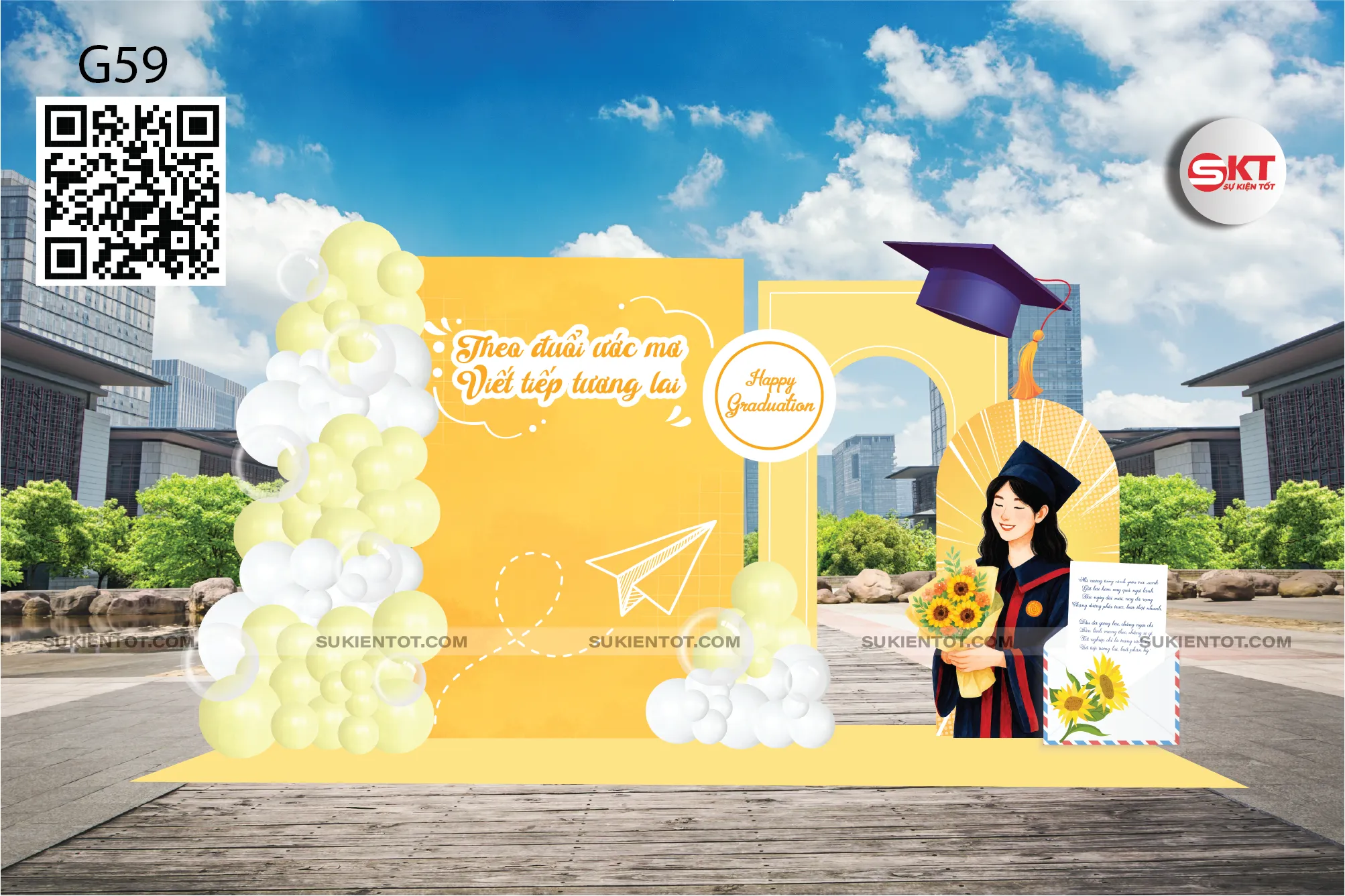 File thiết kế lễ tốt nghiệp tone vàng G59