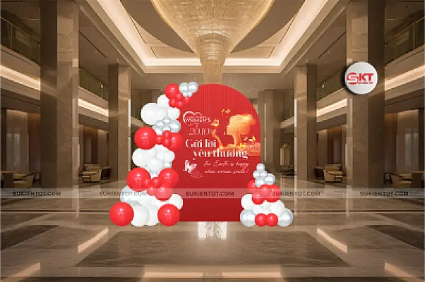 File thiết kế ngày  20/10 phụ nữ Việt Nam tone đỏ PN09