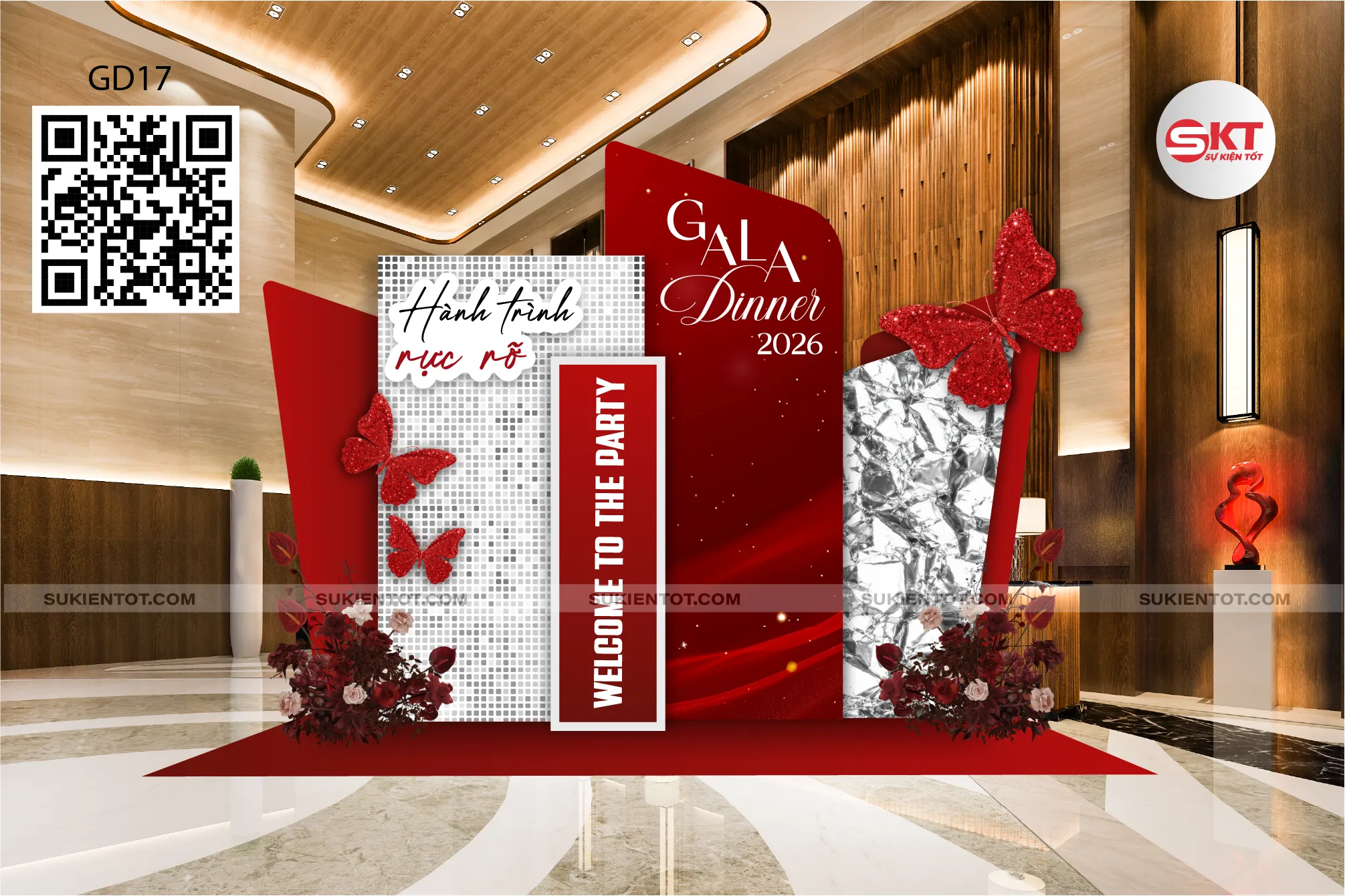 File thiết kế gala dinner tone đỏ GD17