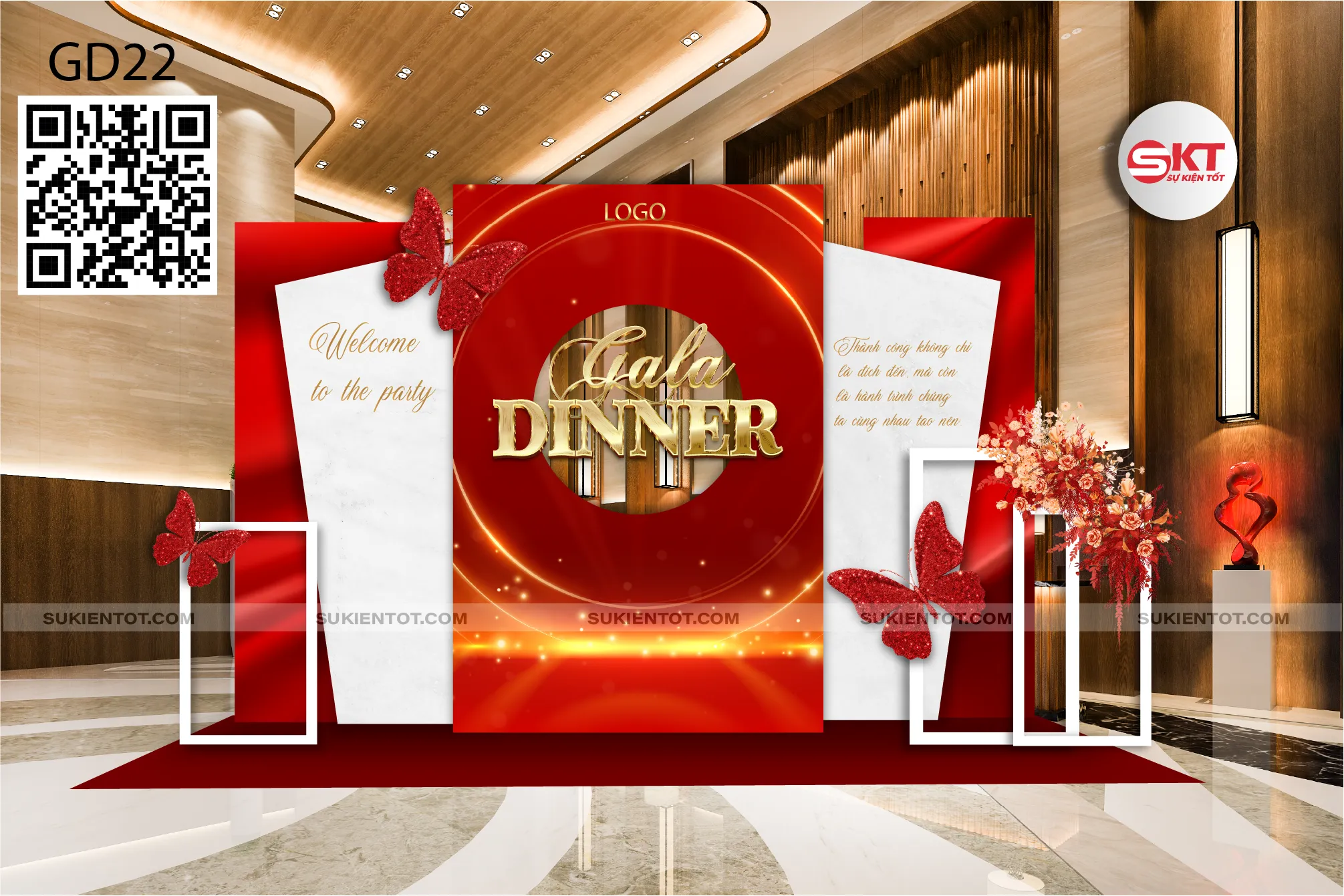 File thiết kế gala dinner tone đỏ GD22