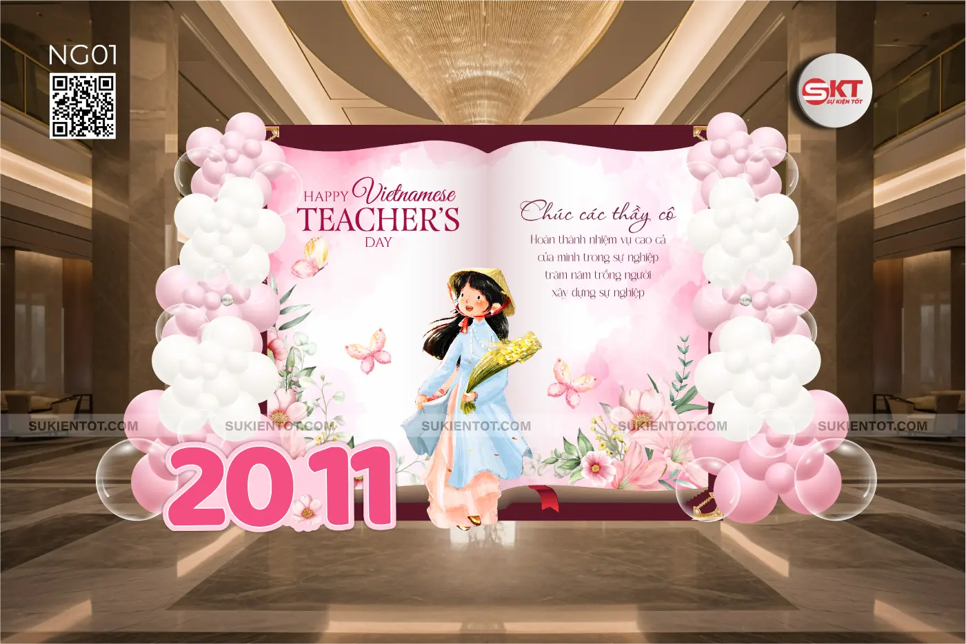 File thiết kế ngày 20/11 nhà giáo Việt Nam tone hồng NG01