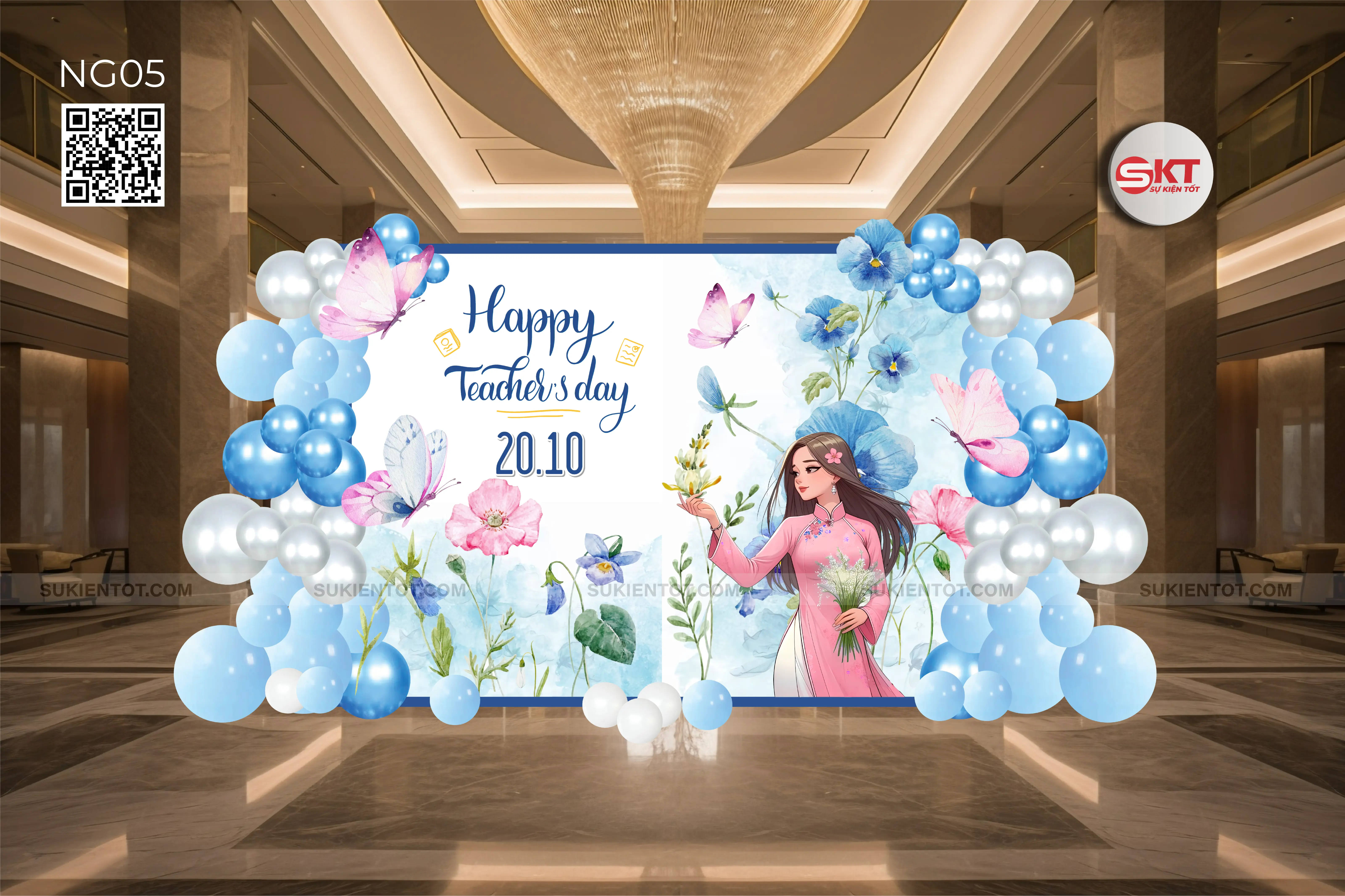 File thiết kế ngày 20/11 nhà giáo Việt Nam tone xanh da trởi NG05