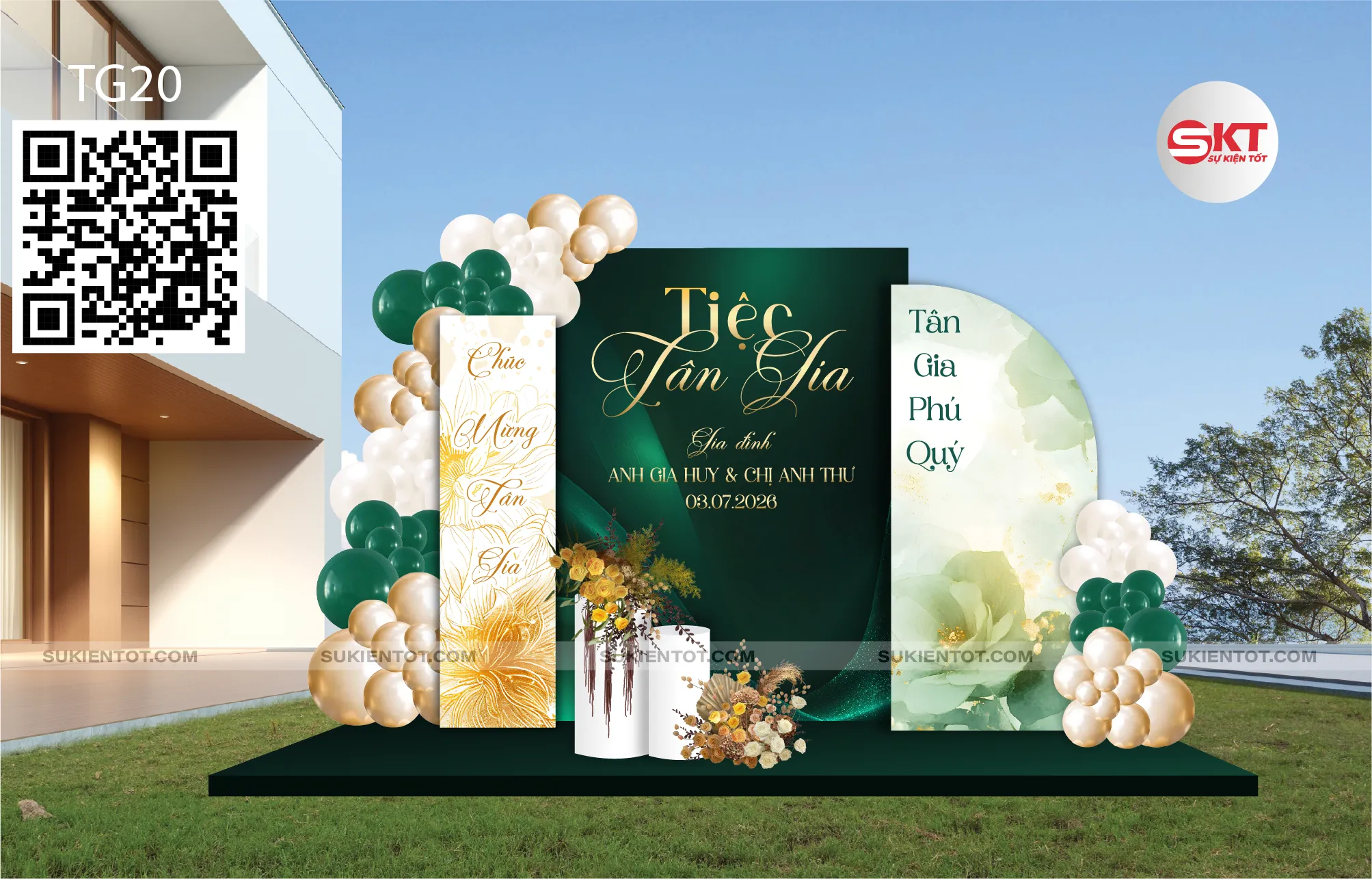 file thiết kết tân gia tone xanh lá TG20