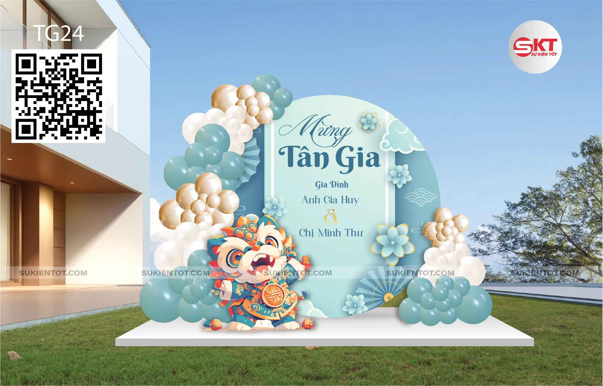 file thiết kết tân gia tone xanh lá TG24