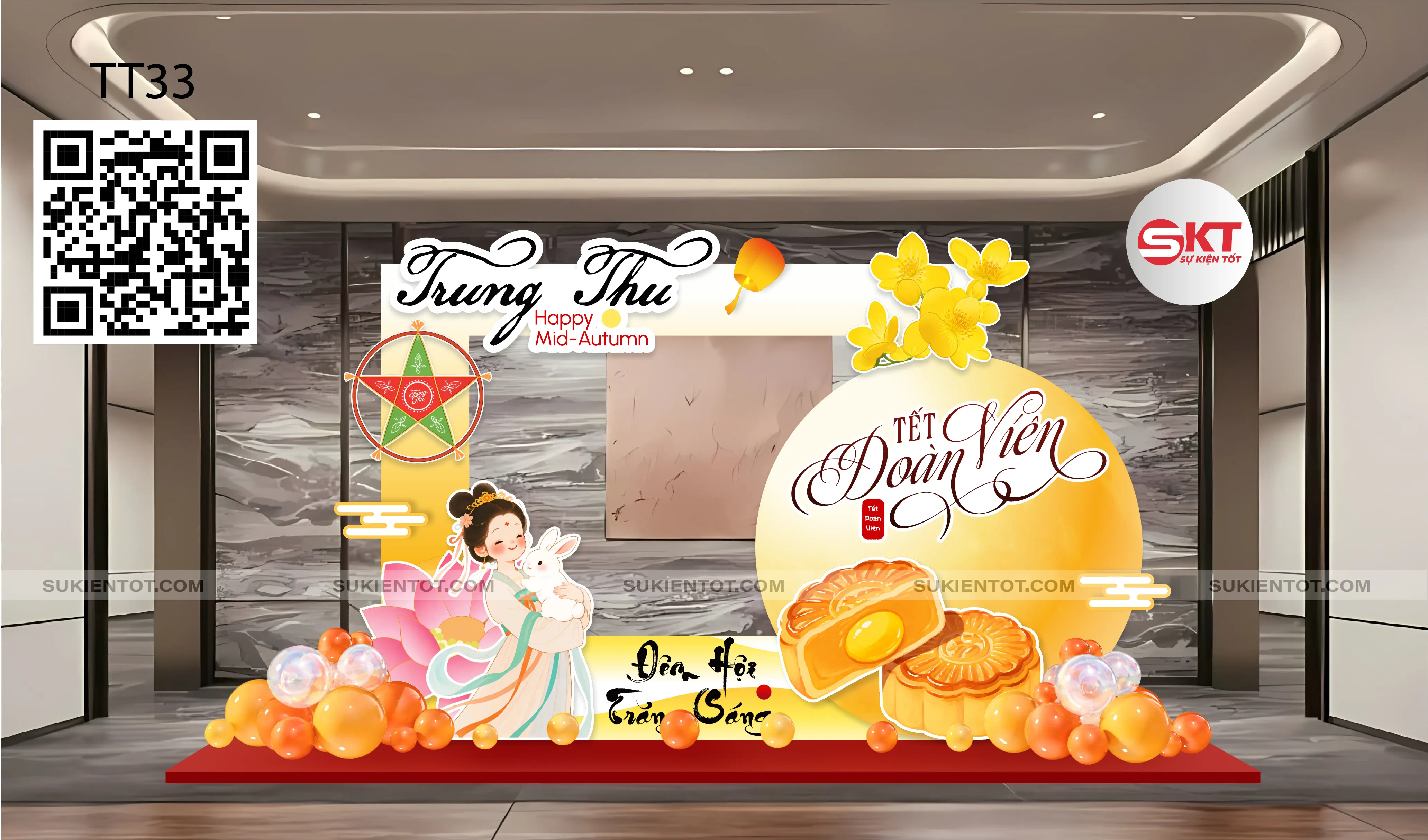 File thiết kế Trung Thu tone vàng TT33