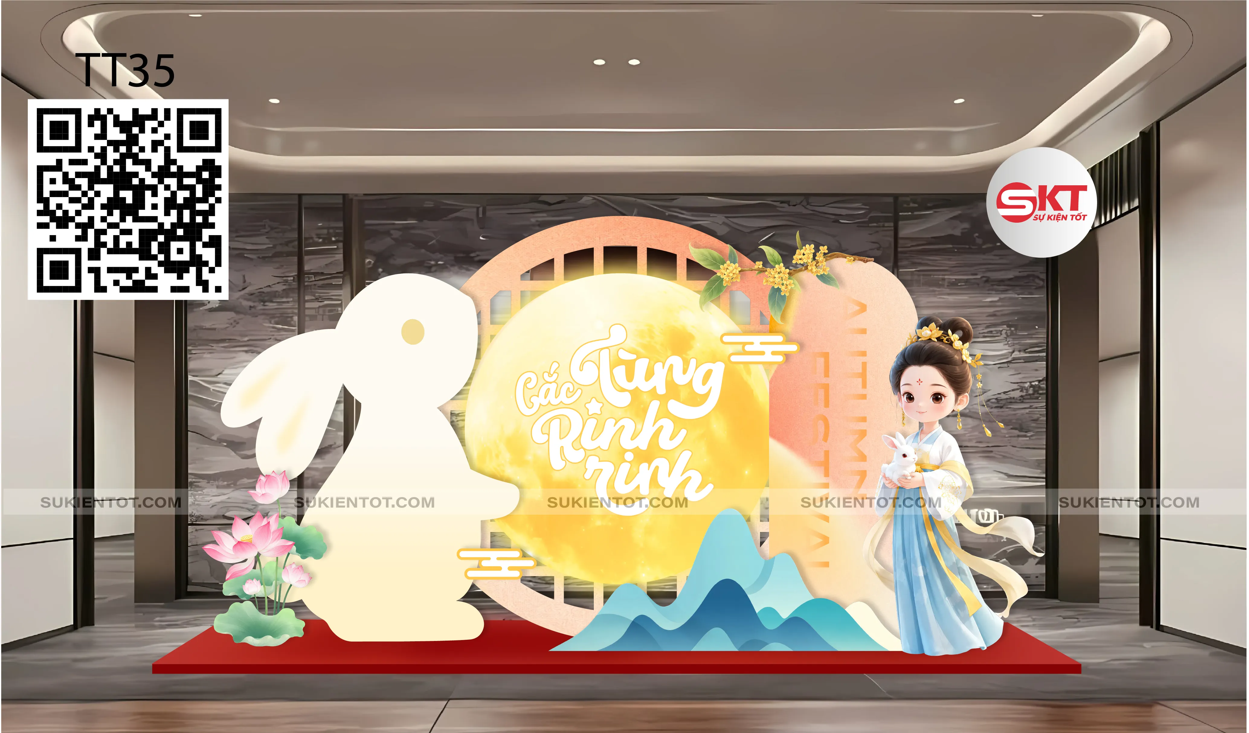 File thiết kế Trung Thu tone vàng TT35