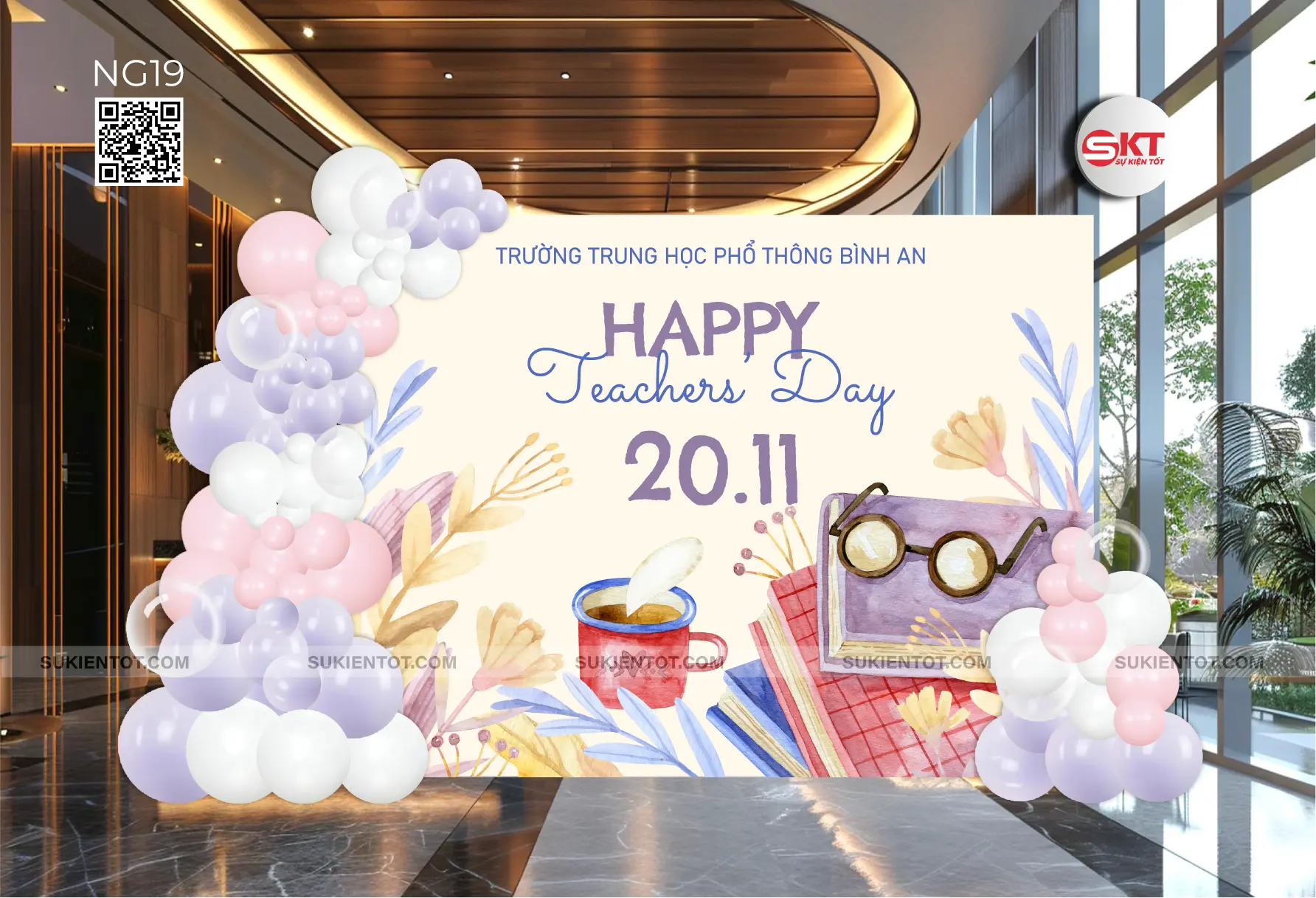File thiết kế ngày 20/11 nhà giáo Việt Nam tone tím NG19