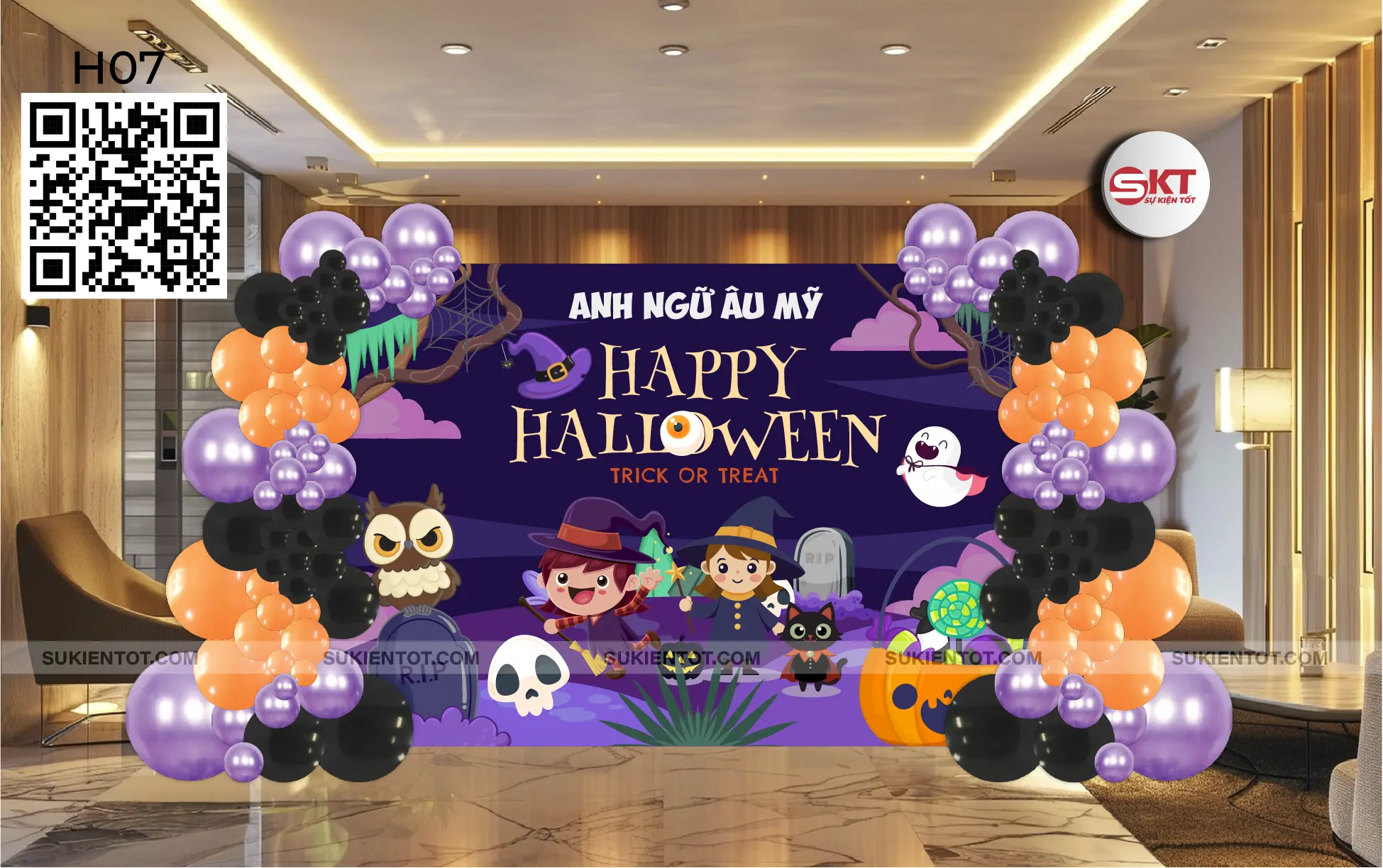 File thiết kế Halloween tone tím H07