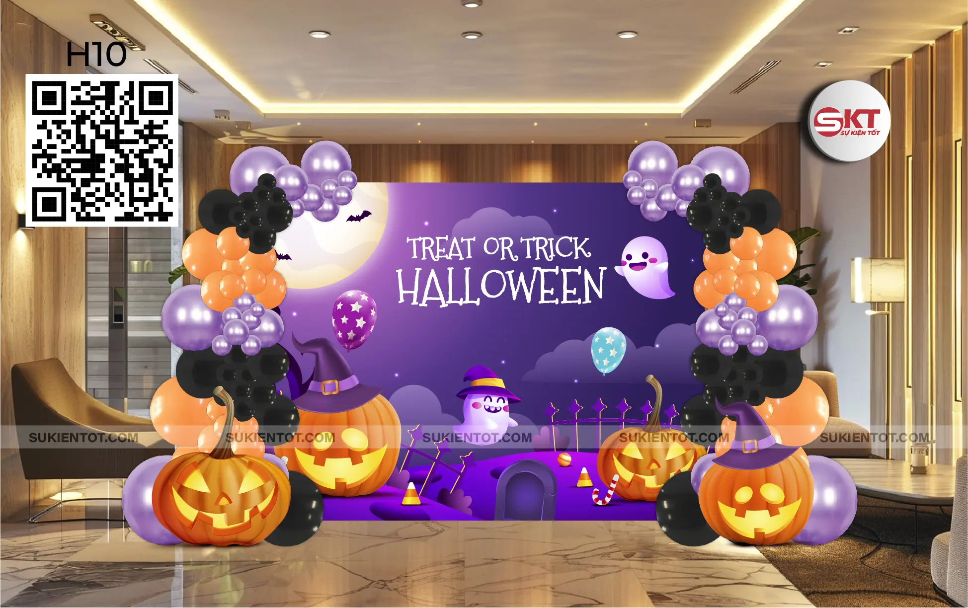 File thiết kế Halloween tone tím H10