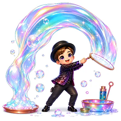 Bong bóng xà phòng khổng lồ neon