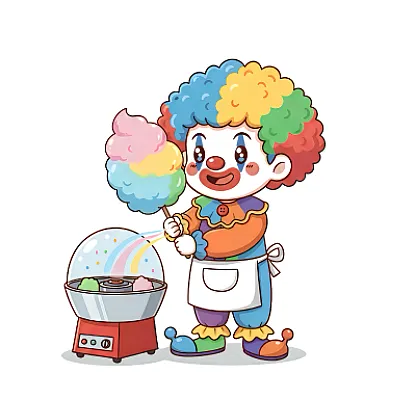 Chú hề kẹo bông Gòn