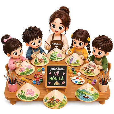 Workshop vẽ nón lá 